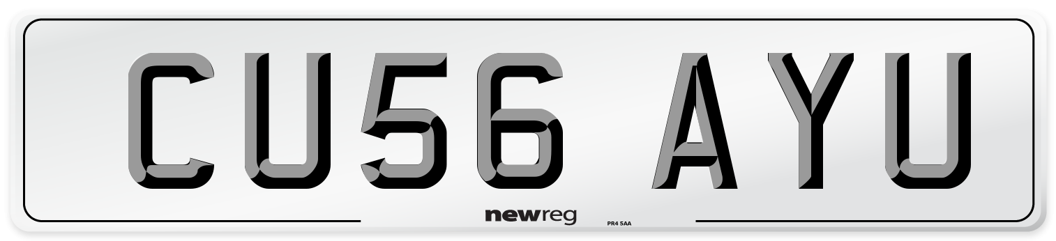 CU56 AYU Number Plate from New Reg